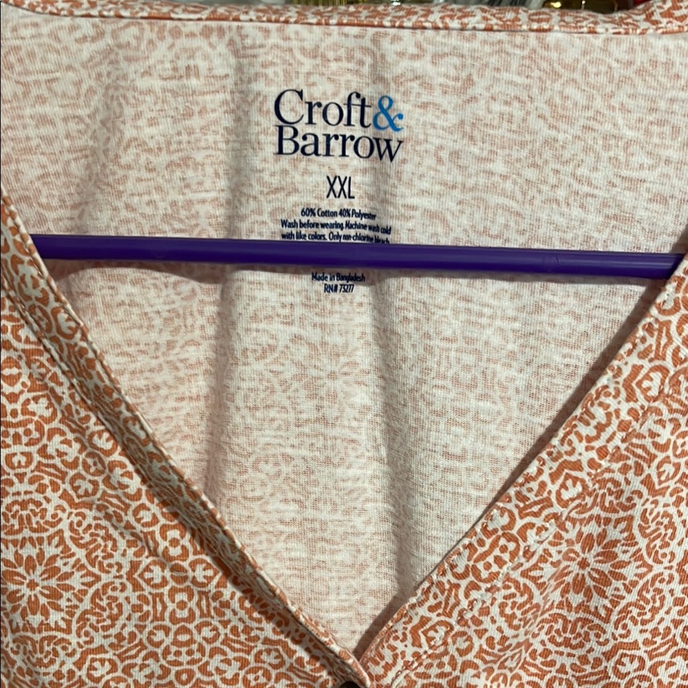 Croft & Barrow Orange Blouse